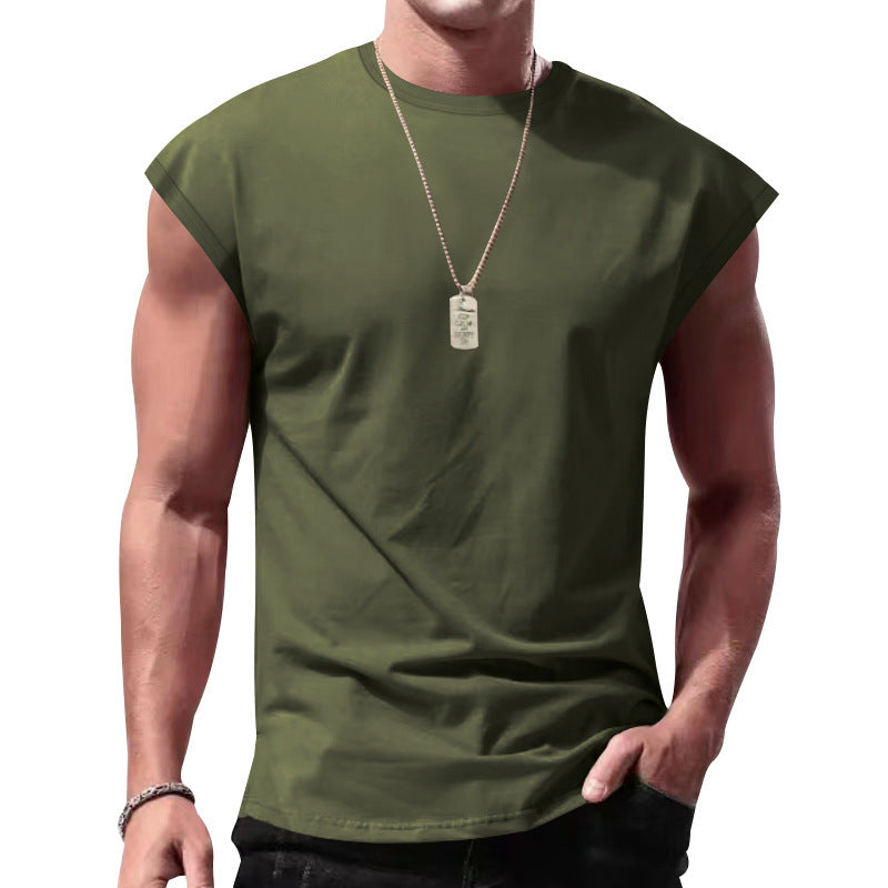 Men's Casual Sleeveless T-Shirt, Relaxed Fit Lightweight Breathable Tank Top for Summer