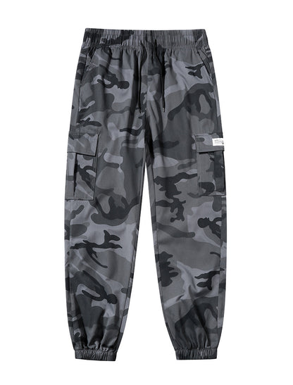 Men's Camo Cargo Joggers, Loose Fit Multi-Pocket Casual Street Pants