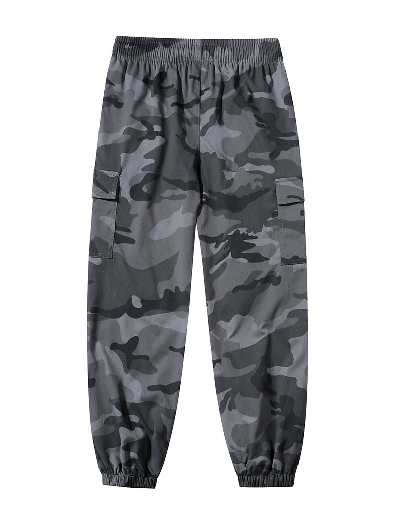 Men's Camo Cargo Joggers, Loose Fit Multi-Pocket Casual Street Pants