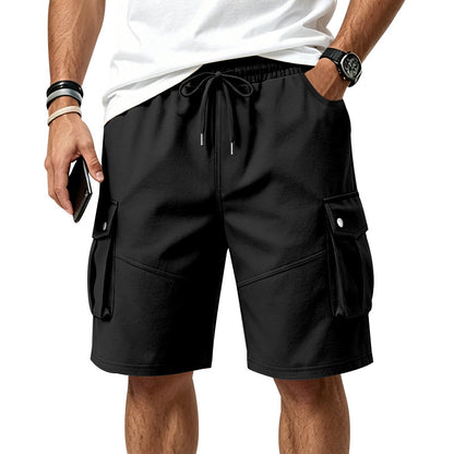 Men's Wrinkle-Resistant Utility Shorts - Multi-Pocket Cargo Shorts for Everyday