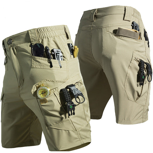 Men's Stretch Quick-Dry Tactical Shorts, Multi-Pocket Cargo Shorts for Hiking, Cycling & Outdoor Activities