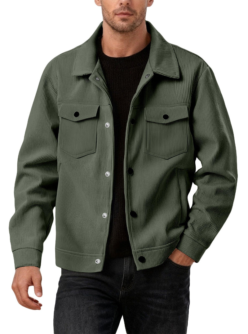 Men's Corduroy Button-Front Jacket