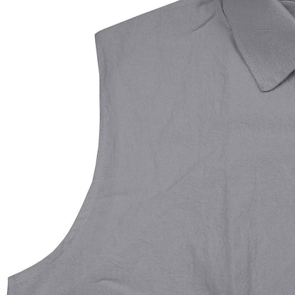 Men's Summer Trendy Linen Sleeveless Button Down Shirt