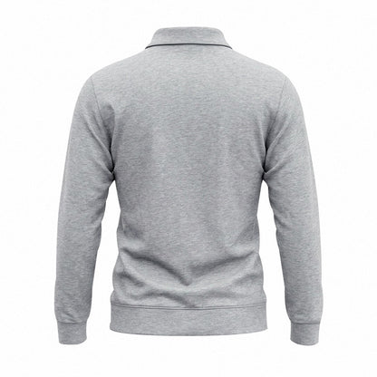 Men's Vintage Workwear Loose Fit Polo Collar Sweatshirt