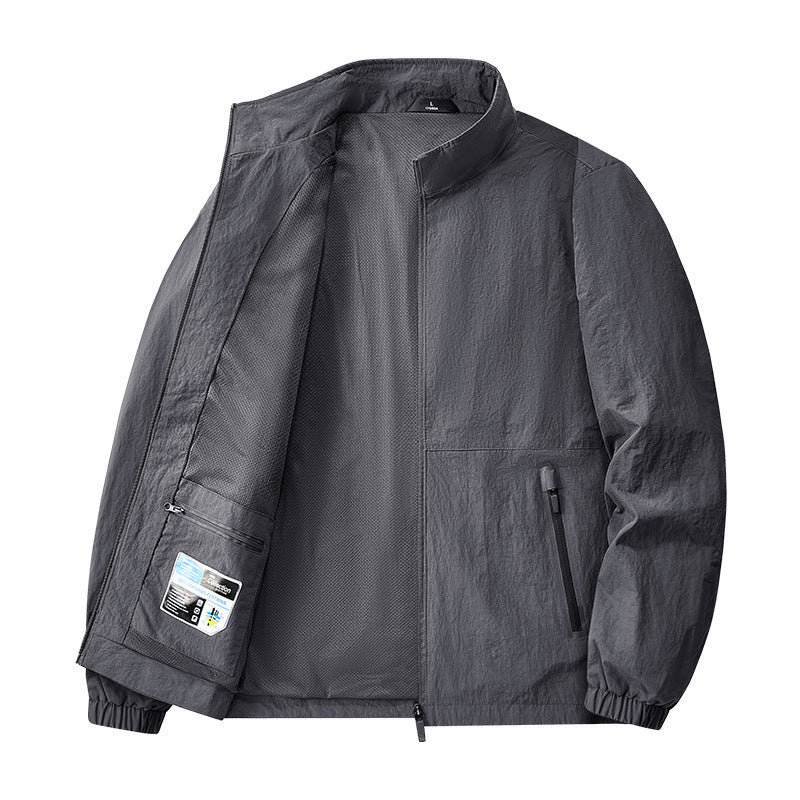 Men's Lightweight Stand-Collar Zip Jacket