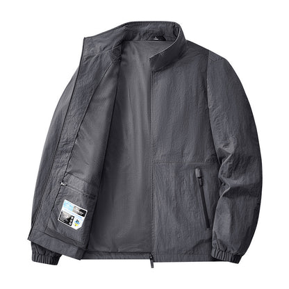 Men's Lightweight Stand-Collar Zip Jacket