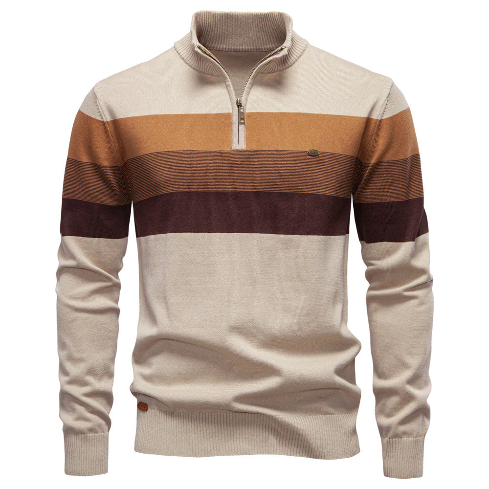 Quarter Zip Stand Collar Men’s Pullover