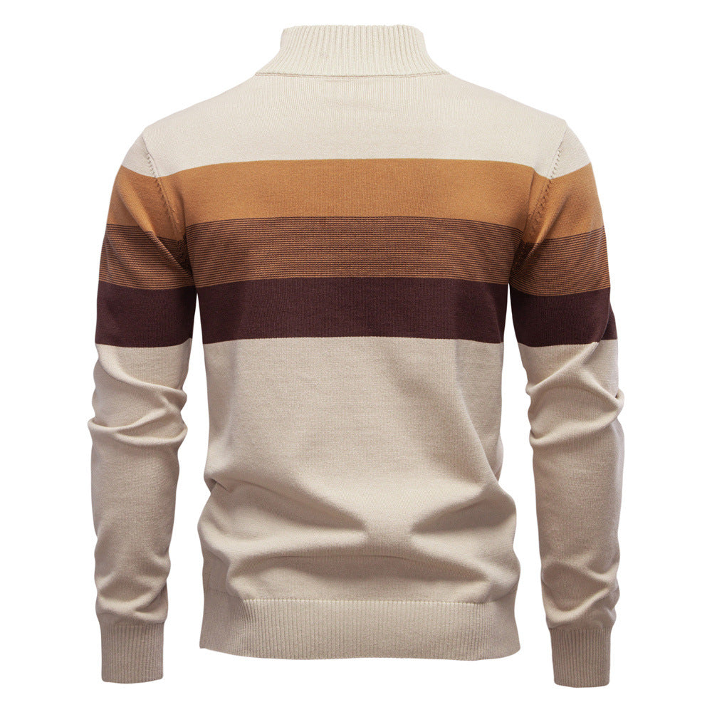 Quarter Zip Stand Collar Men’s Pullover
