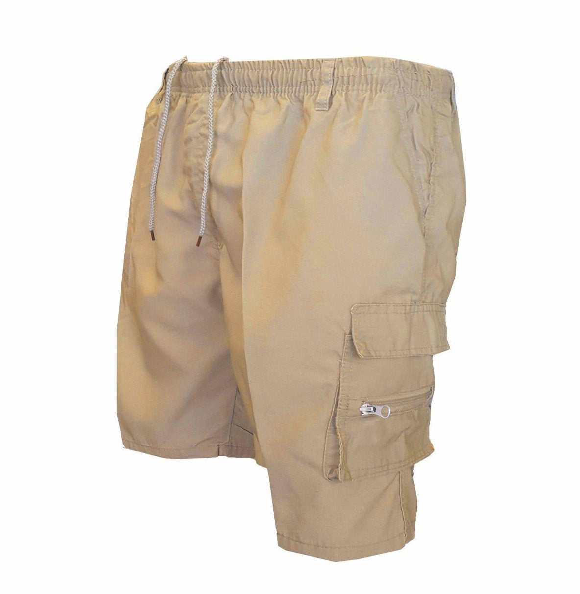 Men’s Casual Utility Cargo Shorts - Breathable Elastic Drawstring Shorts for Daily & Sports