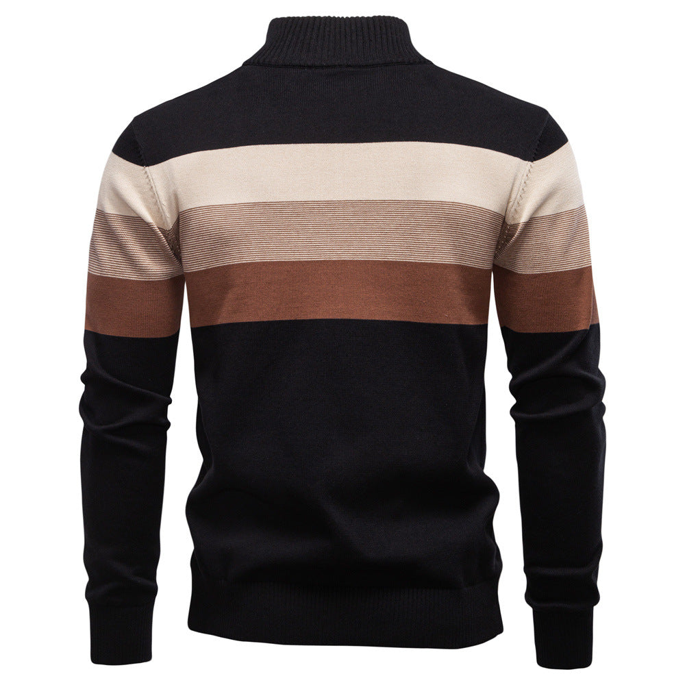 Quarter Zip Stand Collar Men’s Pullover
