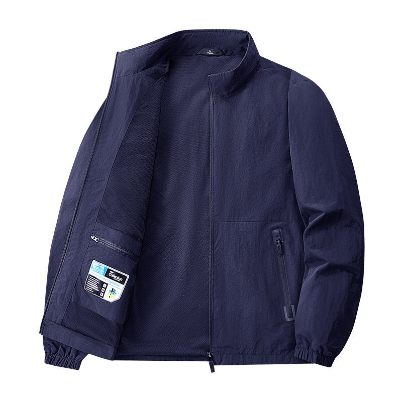 Men's Lightweight Stand-Collar Zip Jacket