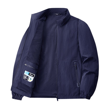 Men's Lightweight Stand-Collar Zip Jacket