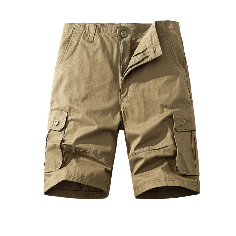 Men’s Pure Cotton Multi-Pocket Cargo Shorts
