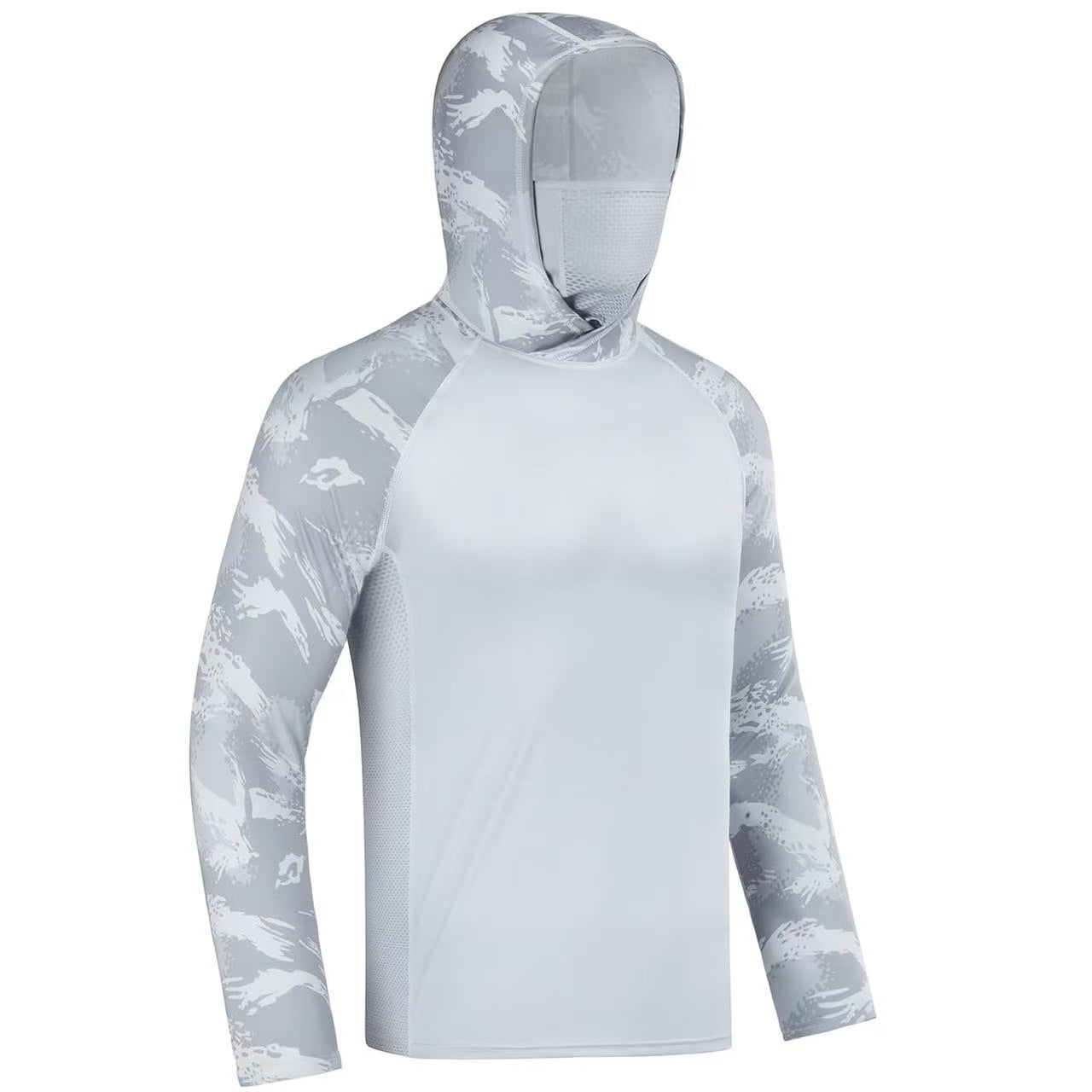 Men's 360° Sun Protection Hooded Face Cover Shirt, UPF 50+ Lightweight Outdoor Performance Hoodie