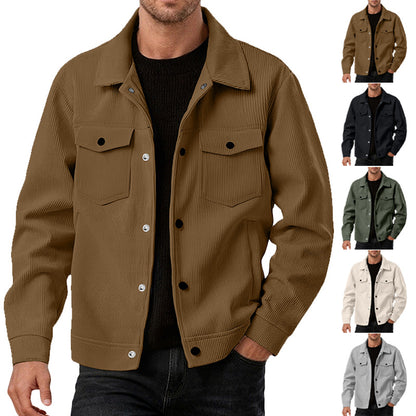 Men's Corduroy Button-Front Jacket