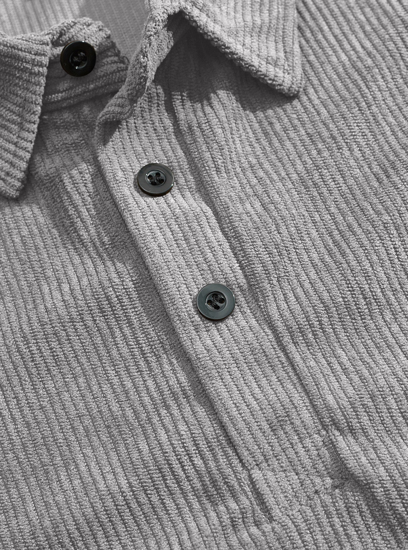 Men's Corduroy Quarter Placket Pullover – Leather Elbow Patches for Spring & Fall