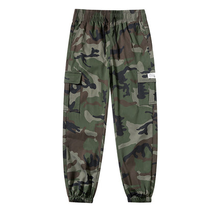 Men's Camo Cargo Joggers, Loose Fit Multi-Pocket Casual Street Pants
