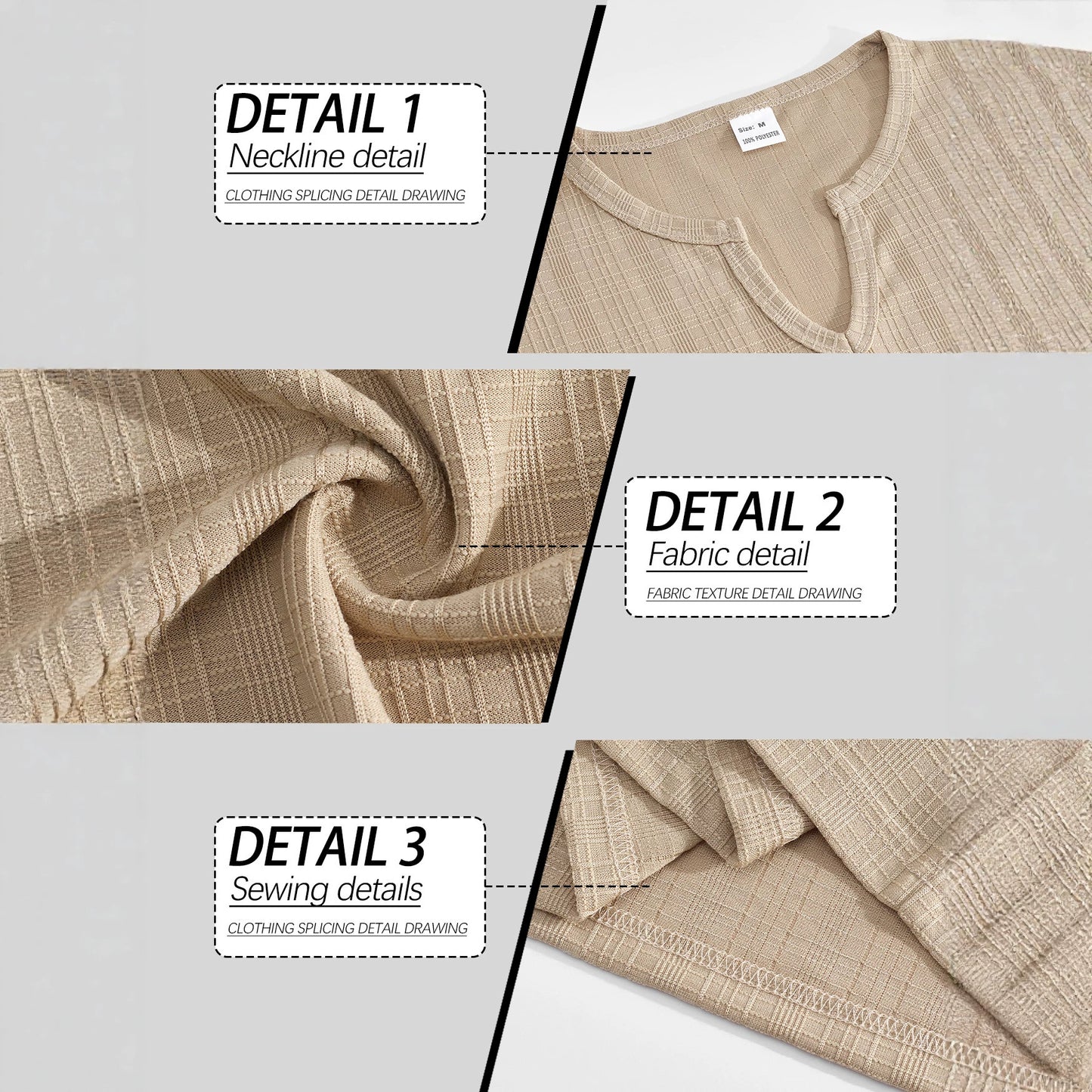 Men's Summer Henley T-Shirt - Slim Fit Linen-Like Breathable Casual Tee