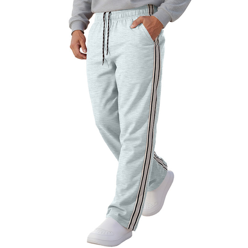 Men’s Relaxed Side-Stripe Track Pants - Lightweight comfort, a clean straight-leg fit, and classic style for every day