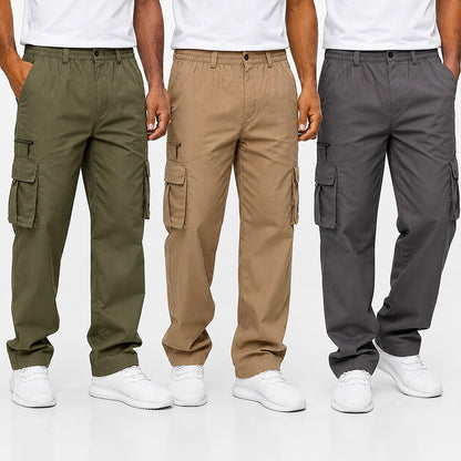Men's Lightweight Multi-Pocket Cargo Pants– Relaxed Fit · Elastic Waist · Everyday Utility
