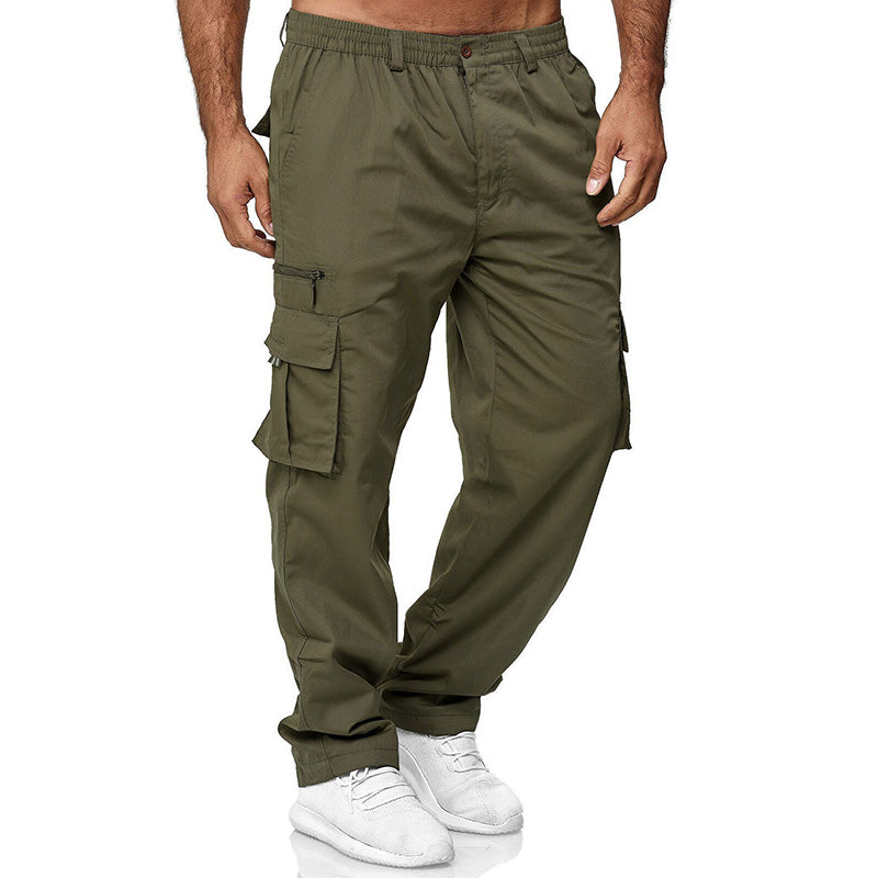 Men's Lightweight Multi-Pocket Cargo Pants– Relaxed Fit · Elastic Waist · Everyday Utility