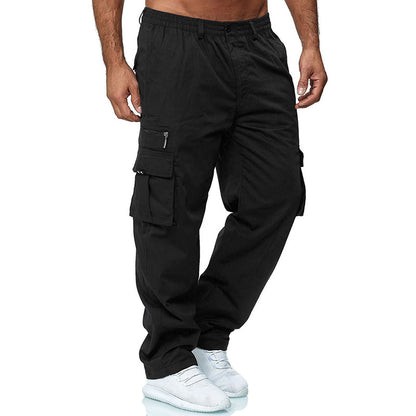 Men's Lightweight Multi-Pocket Cargo Pants– Relaxed Fit · Elastic Waist · Everyday Utility