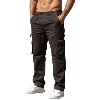 Men's Lightweight Multi-Pocket Cargo Pants– Relaxed Fit · Elastic Waist · Everyday Utility