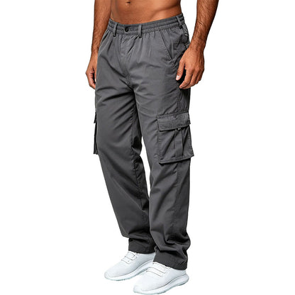 Men's Lightweight Multi-Pocket Cargo Pants– Relaxed Fit · Elastic Waist · Everyday Utility