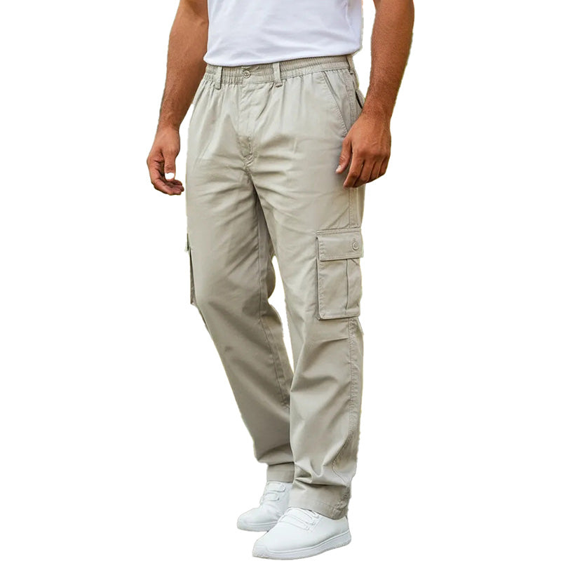 Men's Lightweight Multi-Pocket Cargo Pants– Relaxed Fit · Elastic Waist · Everyday Utility