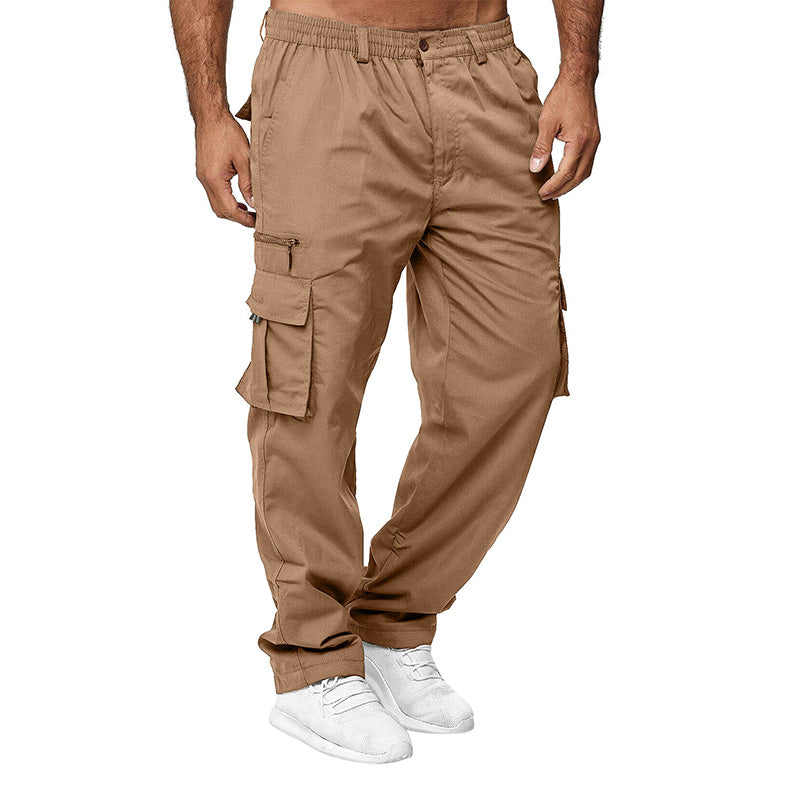 Men's Lightweight Multi-Pocket Cargo Pants– Relaxed Fit · Elastic Waist · Everyday Utility