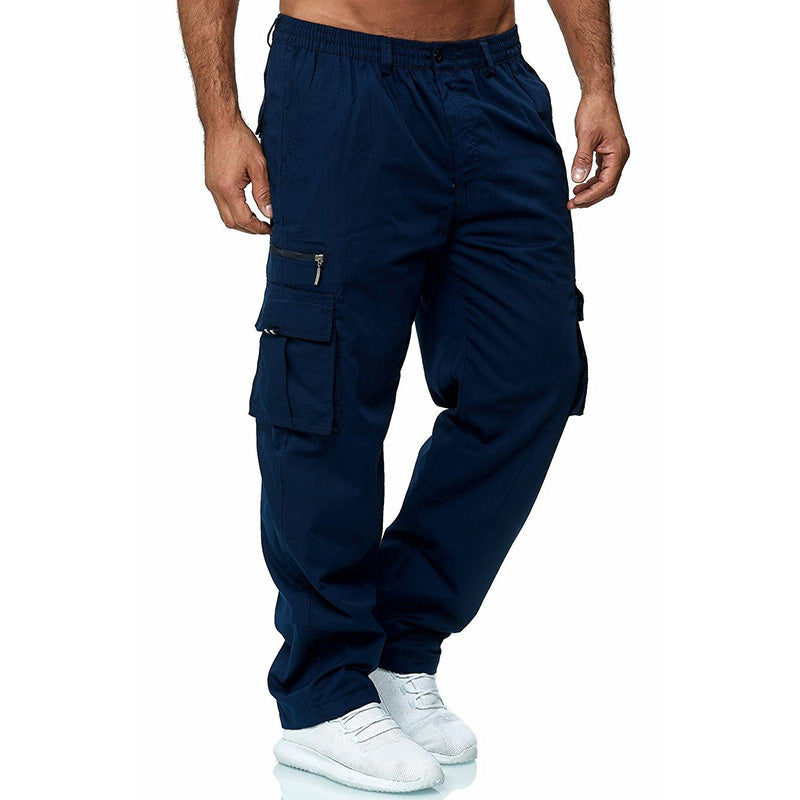 Men's Lightweight Multi-Pocket Cargo Pants– Relaxed Fit · Elastic Waist · Everyday Utility