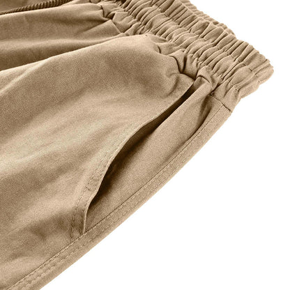 Men's Casual Cargo Pants with Multi Pockets | Relaxed Fit Drawstring Trousers
