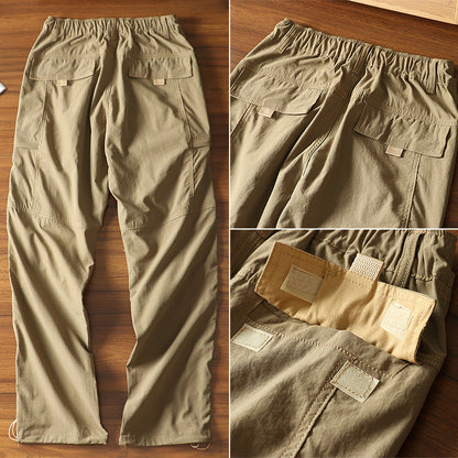 Men's Lightweight Loose Fit Cargo Pants– Straight Leg Outdoor Hiking Trousers