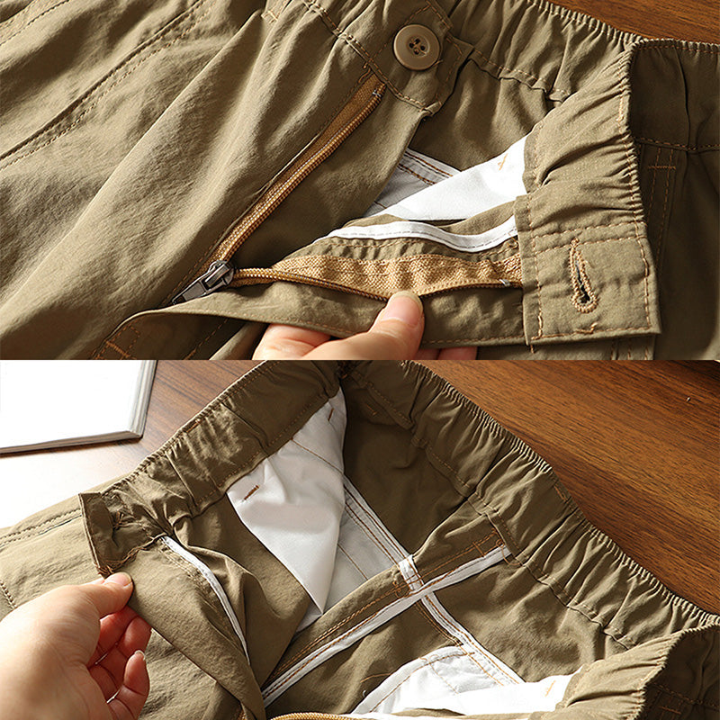 Men's Lightweight Loose Fit Cargo Pants– Straight Leg Outdoor Hiking Trousers