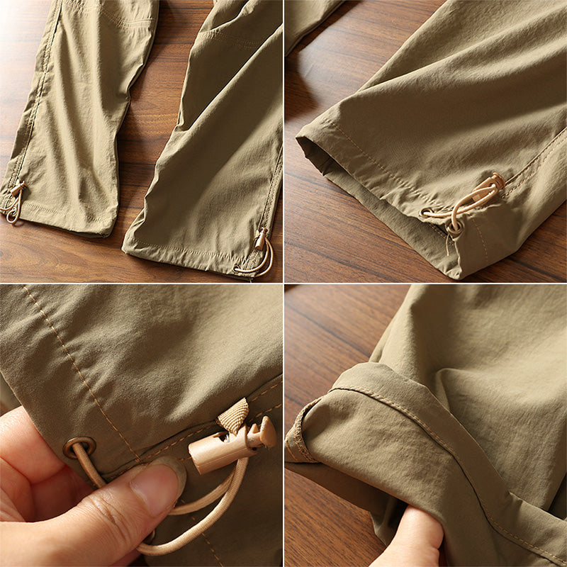 Men's Lightweight Loose Fit Cargo Pants– Straight Leg Outdoor Hiking Trousers