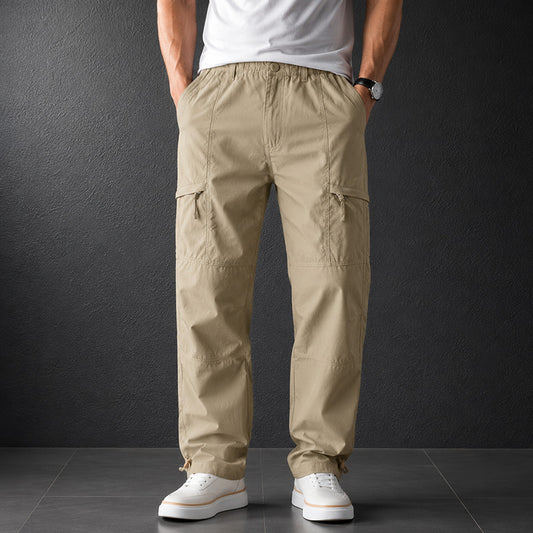 Men's Lightweight Loose Fit Cargo Pants– Straight Leg Outdoor Hiking Trousers