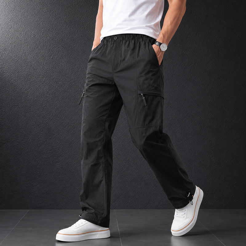 Men's Lightweight Loose Fit Cargo Pants– Straight Leg Outdoor Hiking Trousers