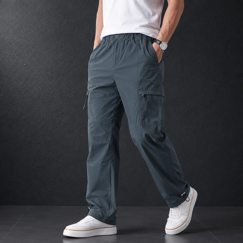 Men's Lightweight Loose Fit Cargo Pants– Straight Leg Outdoor Hiking Trousers
