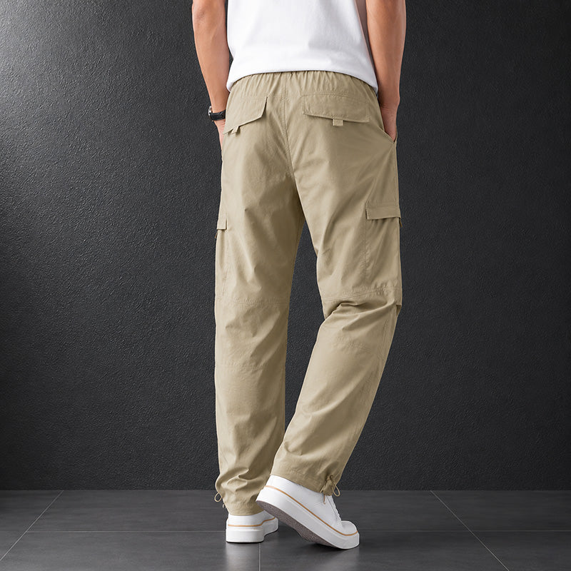 Men's Lightweight Loose Fit Cargo Pants– Straight Leg Outdoor Hiking Trousers