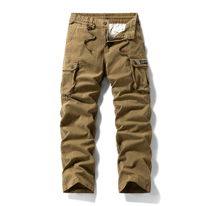 Men's American Vintage Work Pants | Straight Leg, Mid-Rise, Multi-Pocket Cotton Blend