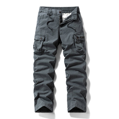 Men's American Vintage Work Pants | Straight Leg, Mid-Rise, Multi-Pocket Cotton Blend