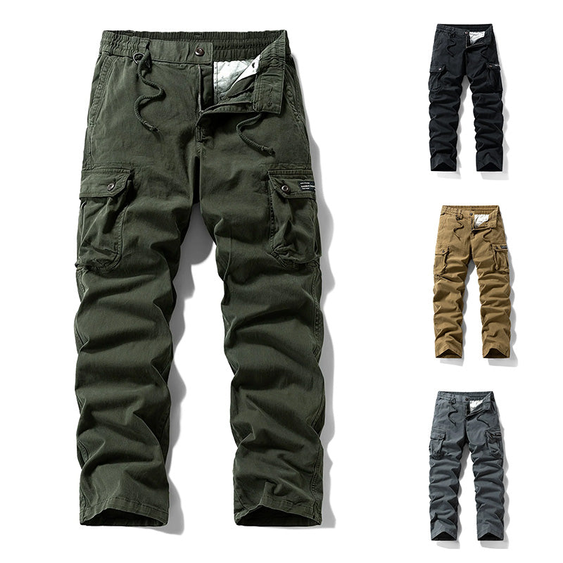 Men's American Vintage Work Pants | Straight Leg, Mid-Rise, Multi-Pocket Cotton Blend