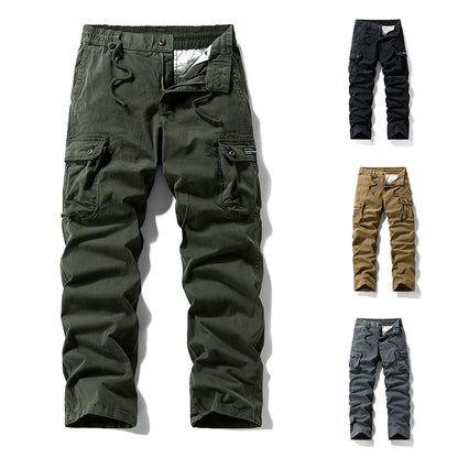 Men's American Vintage Work Pants | Straight Leg, Mid-Rise, Multi-Pocket Cotton Blend