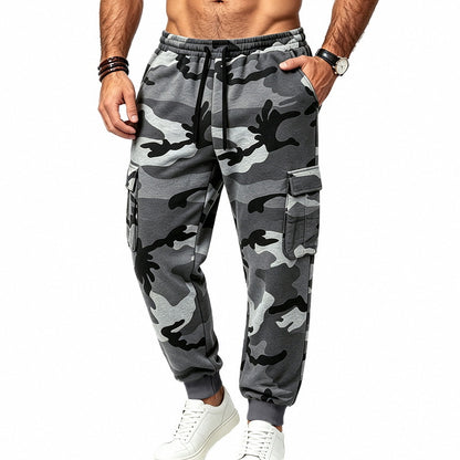 Men's Fleece-Lined Camo Cargo Joggers