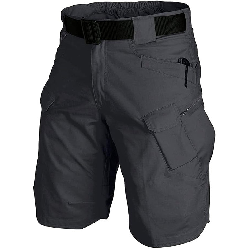 Men's Tactical Cargo Shorts - Multi-Pocket Straight-Leg Utility Shorts for Outdoor & Hiking (Belt Not Included)