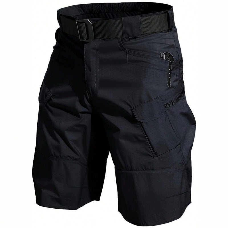 Men's Tactical Cargo Shorts - Multi-Pocket Straight-Leg Utility Shorts for Outdoor & Hiking (Belt Not Included)