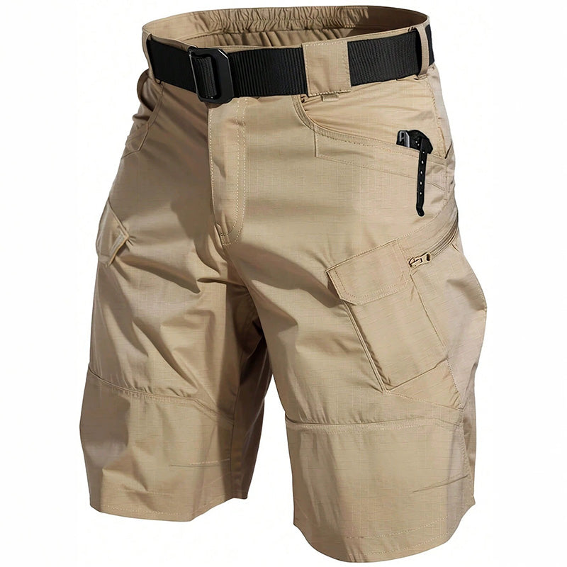 Men's Tactical Cargo Shorts - Multi-Pocket Straight-Leg Utility Shorts for Outdoor & Hiking (Belt Not Included)
