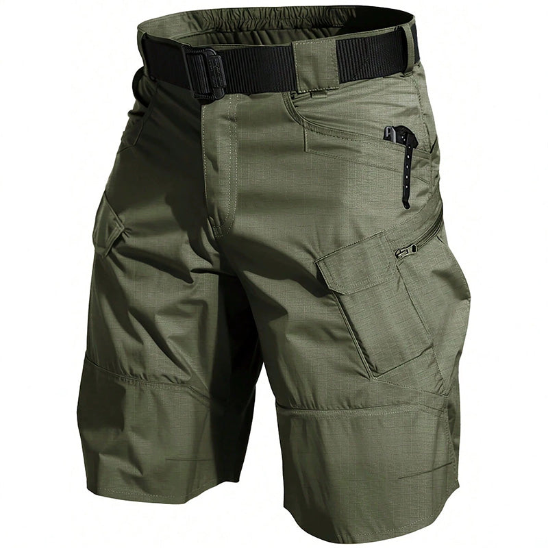 Men's Tactical Cargo Shorts - Multi-Pocket Straight-Leg Utility Shorts for Outdoor & Hiking (Belt Not Included)