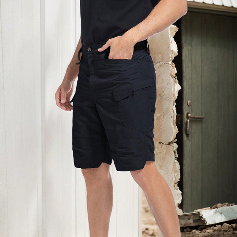 Men's Tactical Cargo Shorts - Multi-Pocket Straight-Leg Utility Shorts for Outdoor & Hiking (Belt Not Included)