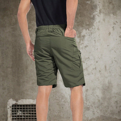 Men's Tactical Cargo Shorts - Multi-Pocket Straight-Leg Utility Shorts for Outdoor & Hiking (Belt Not Included)